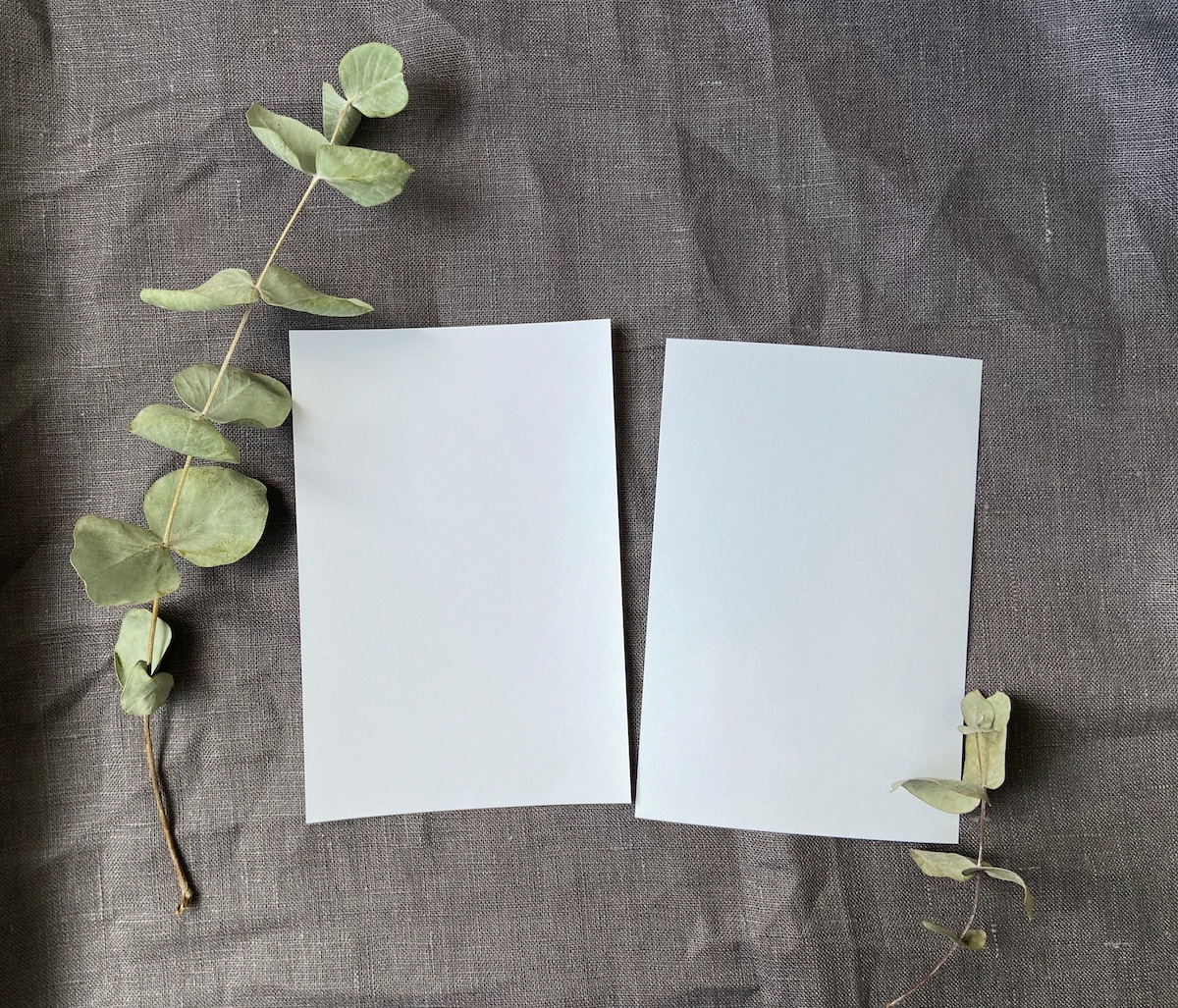photo of blank paper on page